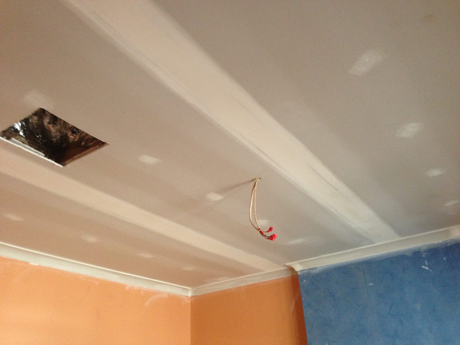 New Gyprock ceiling overlay Perth renovation