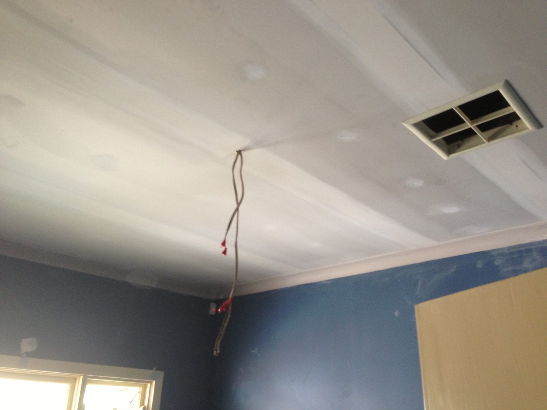 Completed ceiling overlay Perth home